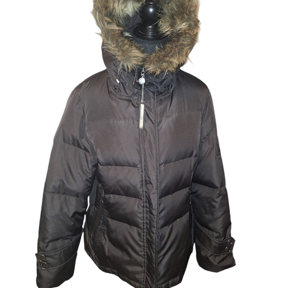 π€HPπ€Calvin Klein Hooded Puffer Coatπ€Size Large - Picture 5 of 14